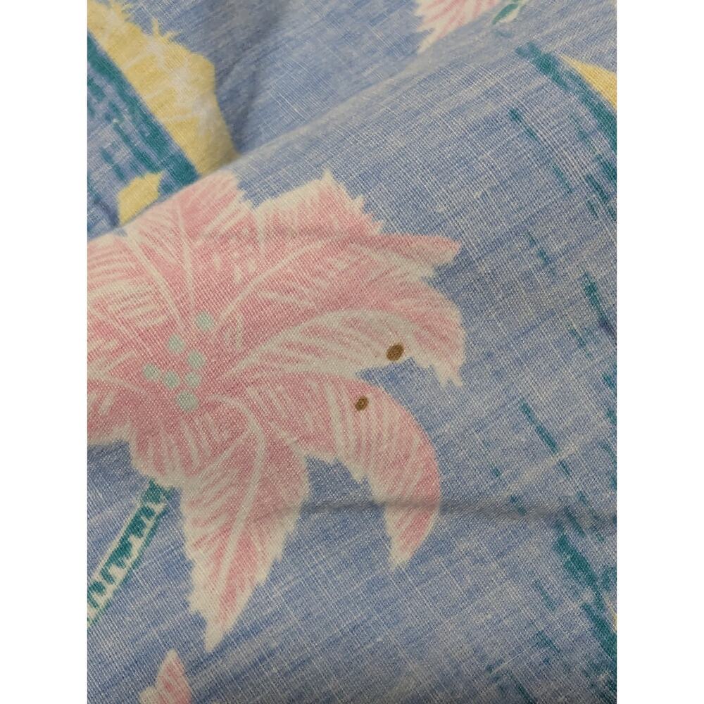 VTG Reyn Spooner Womens S Two Piece Set Hawaiian Blue Floral Print Aloha 60s 70s - Picture 15 of 15